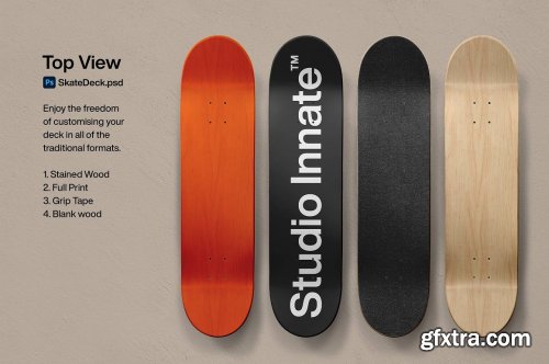 CreativeMarket - Skate Deck - Mockup 5498774