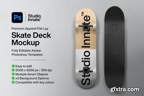 CreativeMarket - Skate Deck - Mockup 5498774