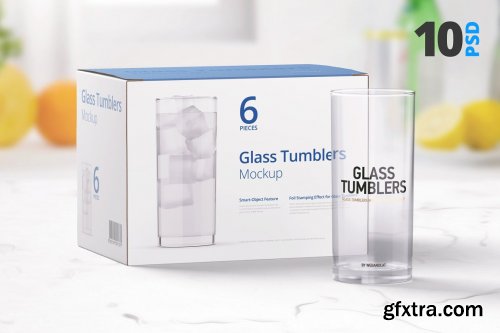 CreativeMarket - Clear Glass and Box Mockup 5525922