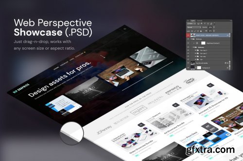 CreativeMarket - Perspective Website Desktop Mockups 5638520