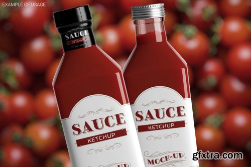 CreativeMarket - Sauce Bottle Mockup 4844082