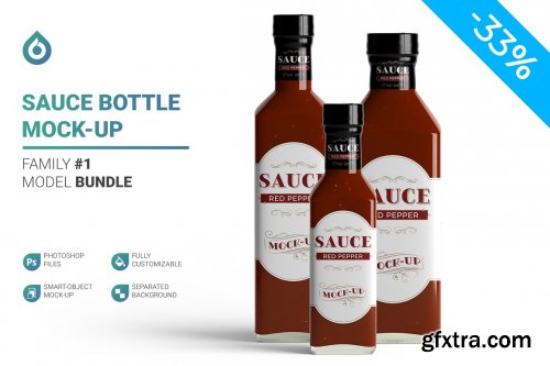 CreativeMarket - Sauce Bottle Mockup 4844082