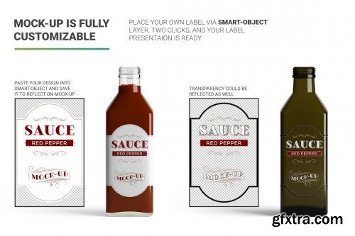 CreativeMarket - Sauce Bottle Mockup 4844082