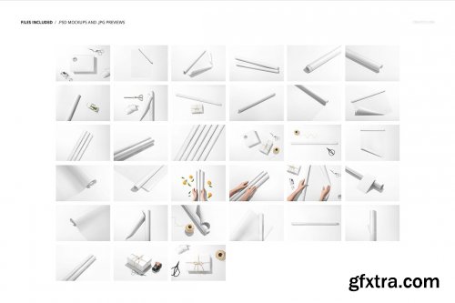 CreativeMarket - Gift Wrapping Paper Mockup Bundle 5645855