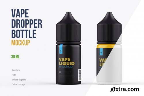 CreativeMarket - Vape Dropper Bottle Mockup 30ml 5639405