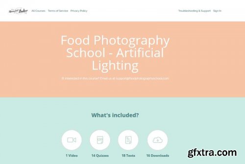 Food Photography School - Artificial Lighting Course