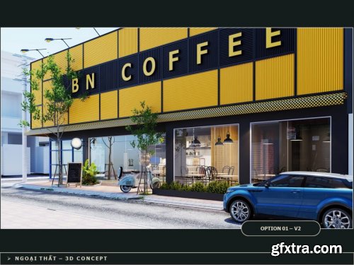 Exteriors Coffee Scene By Khang Ngngocduy