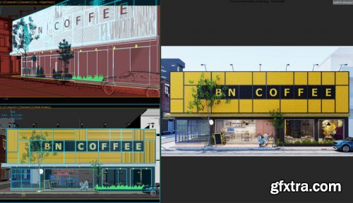 Exteriors Coffee Scene By Khang Ngngocduy