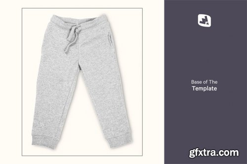 CreativeMarket - Top View Infant Track Pants Mockup 5201983