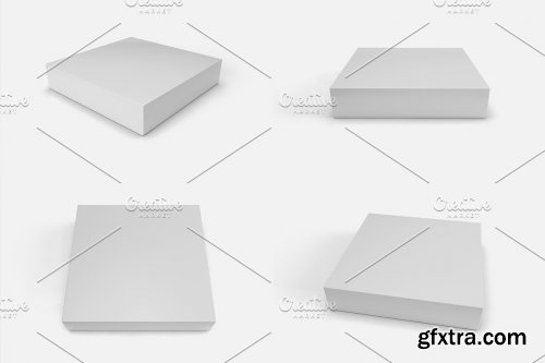 CreativeMarket - Square Box with Lid Mockups 10 Views 5652392