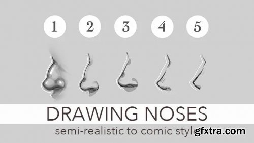  Drawing Stylised Noses: Semi-Realistic to Comic Style Noses