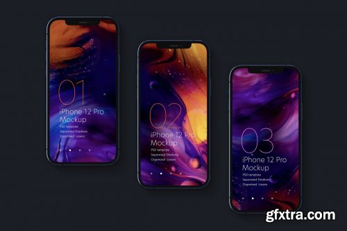 CreativeMarket - iPhone 12 Pro Mockup Set 5636428