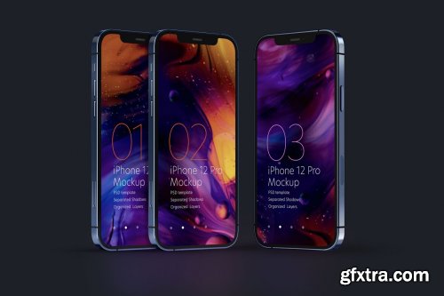 CreativeMarket - iPhone 12 Pro Mockup Set 5636428