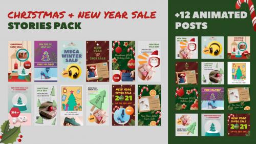 MotionArray - Christmas And New Year Sale Stories Pack - 863605