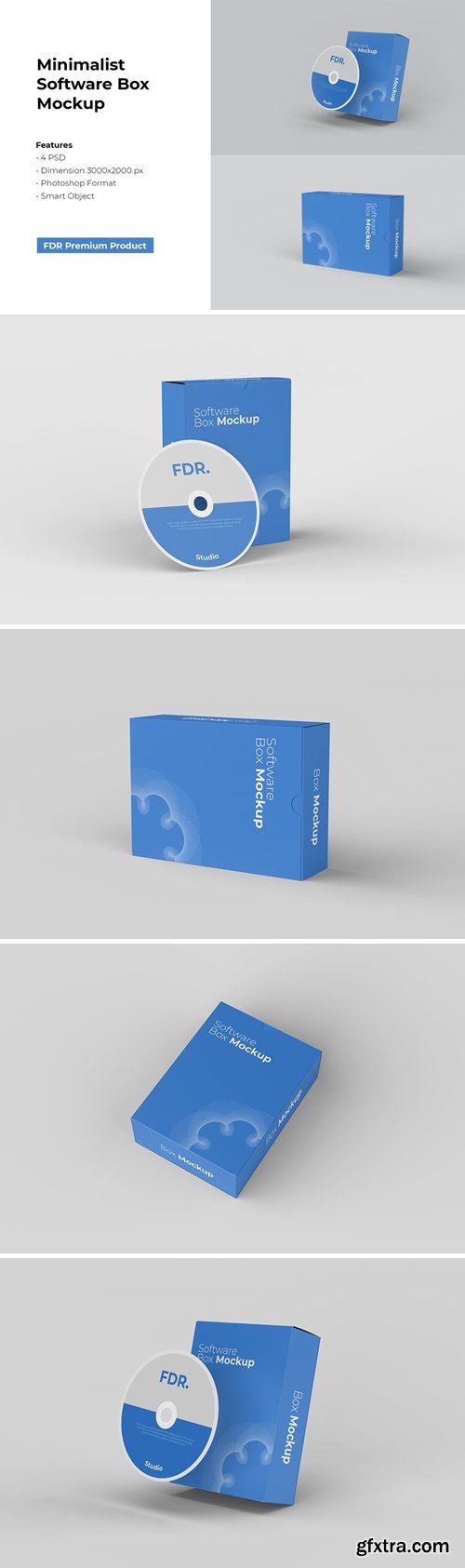 Minimalist Software Box Mockup