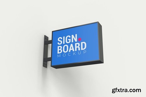 Building Signboard Mockup