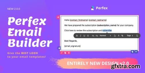 CodeCanyon - Drag and Drop Perfex CRM Email Builder v2.0.1 (Update: 12 May 20) - 25269927