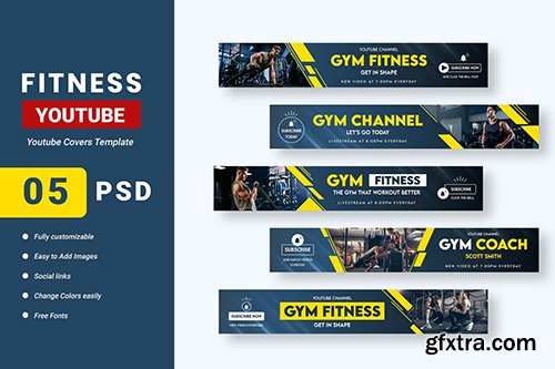 Fitness Channel Youtube Banner Template