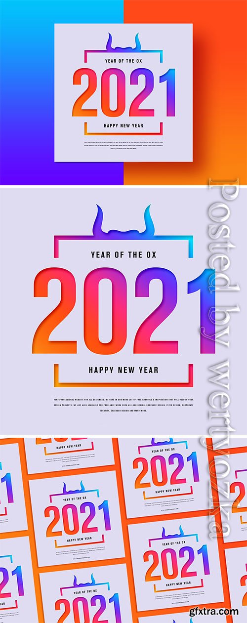 Happy New Year 2021 Banner Template