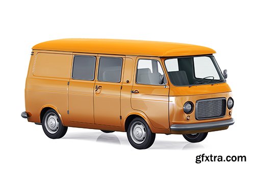 Mockup yellow van 1968 layout
