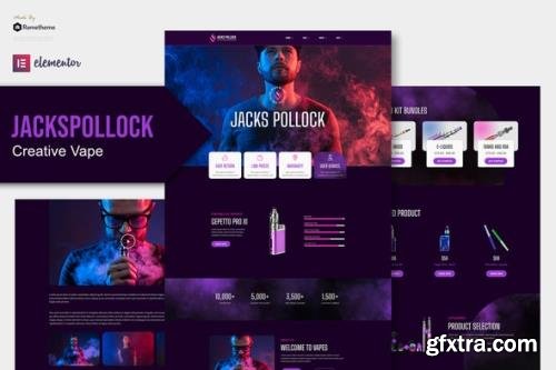 ThemeForest - Jacks Pollock v1.0.1 - Vape Elementor Template Kit - 29541679