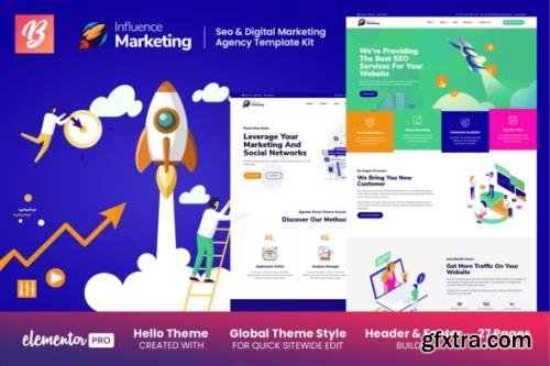 ThemeForest - Influence Marketing v1.0.1 - SEO & Digital Agency Elementor Template Kit - 28718806