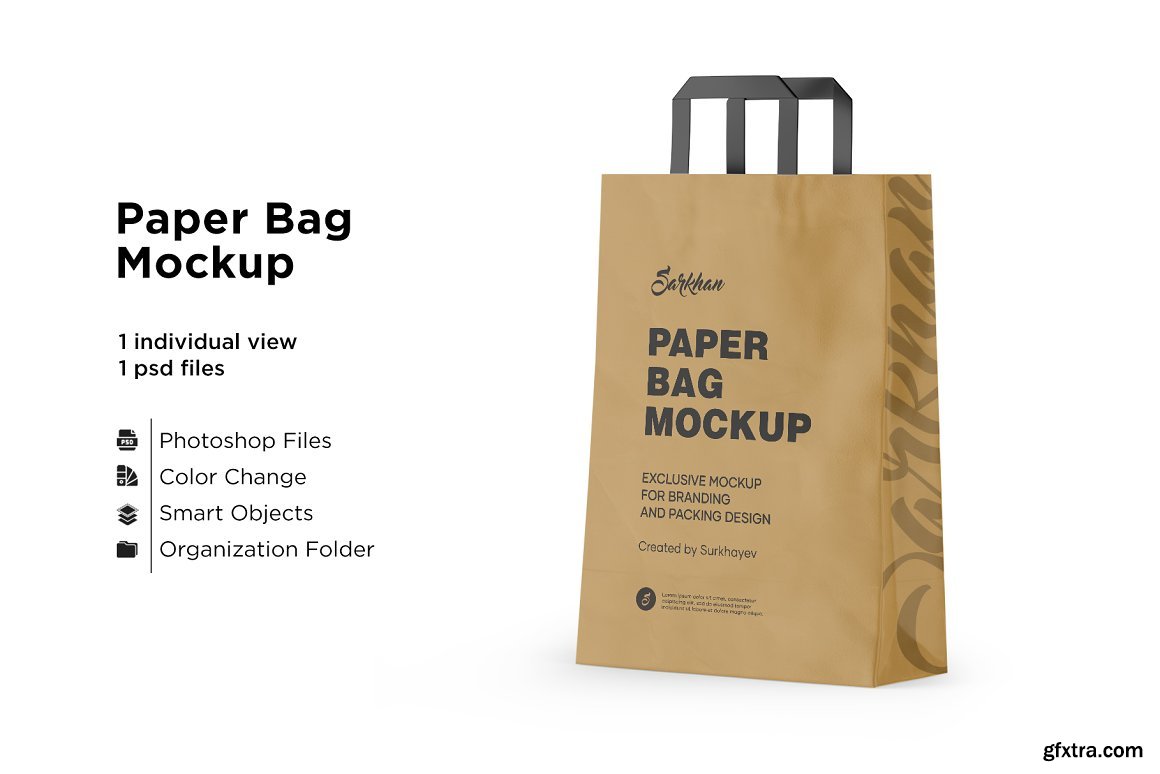 Download CreativeMarket - Kraft Paper Shopping Bag Mockup 5670190 ...