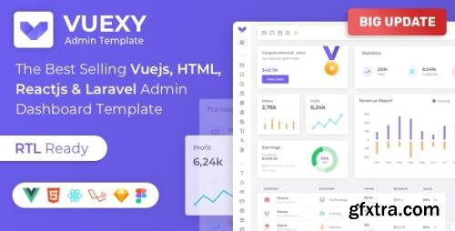 CodeCanyon - Vuexy v6.0 - Vuejs, React, HTML & Laravel Admin Dashboard Template - 23328599