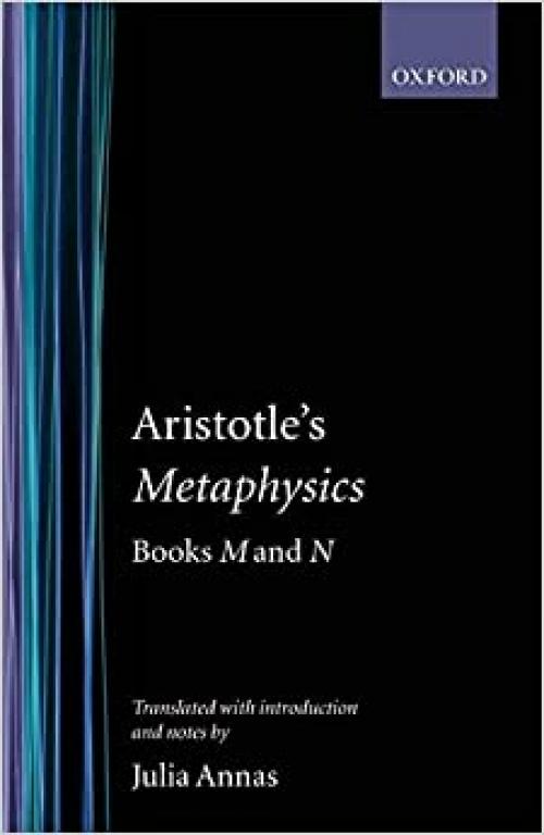  Metaphysics: Books M and N (Clarendon Aristotle Series) 