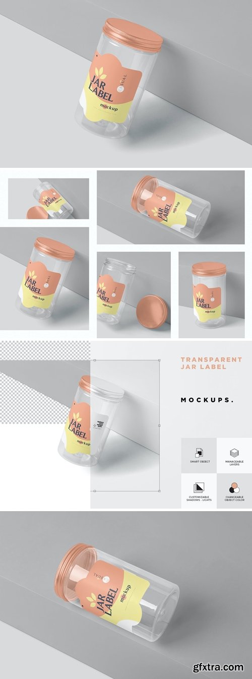 Long Plastic Jar Mockups