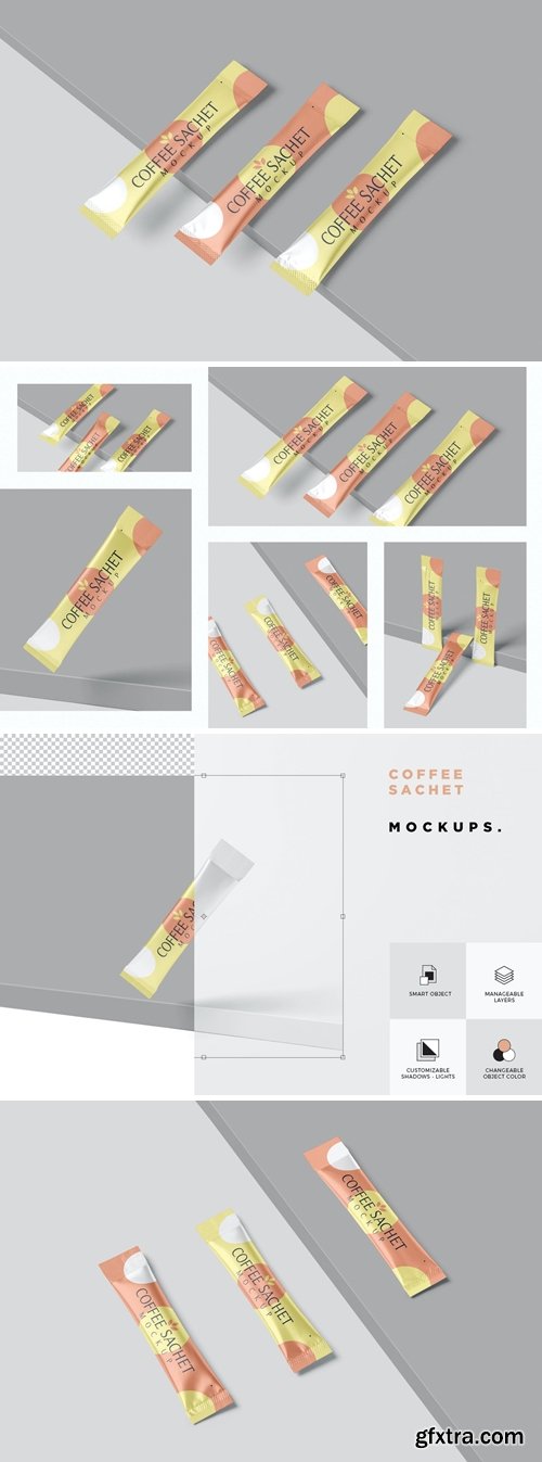 Long Sachet Mockups