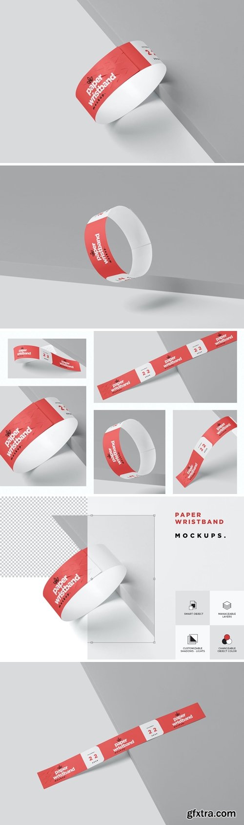 Paper Wristband Mockups