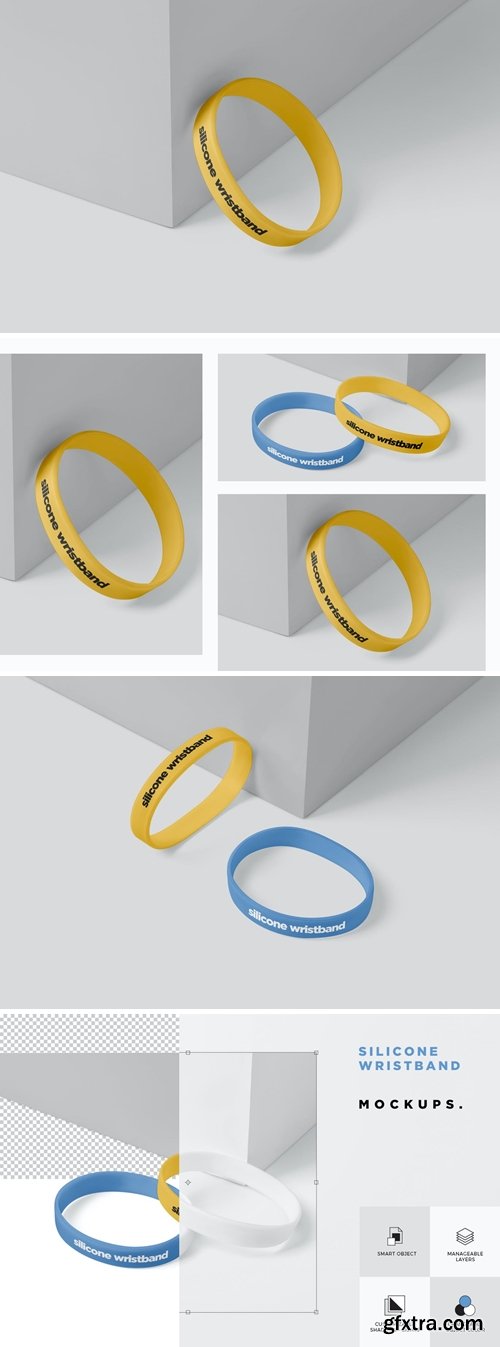 Silicon Wristband Mockups