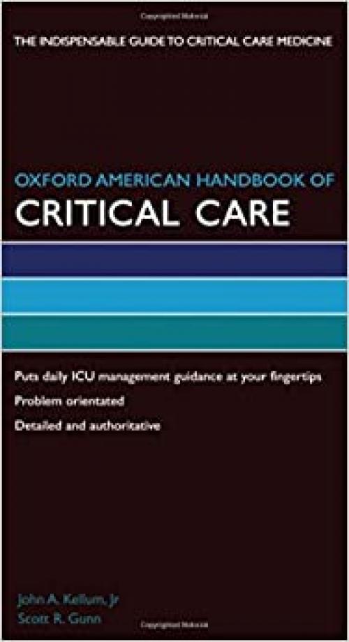  Oxford American Handbook of Critical Care (Oxford American Handbooks of Medicine) 