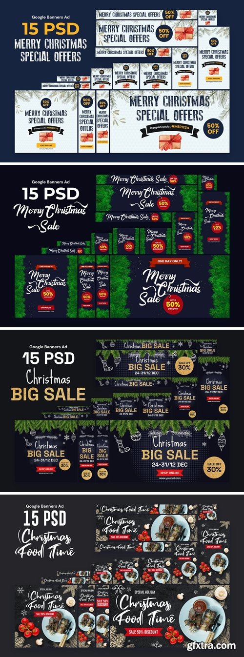 Merry Christmas Sale Banners Ad