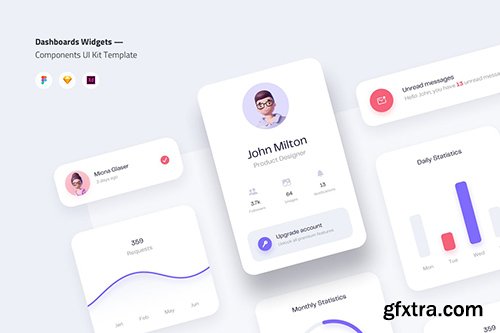 Dashboard Widget Components UI Kit Template