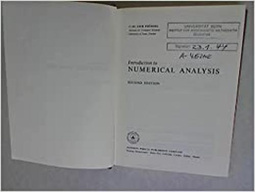  Introduction to Numerical Analysis 