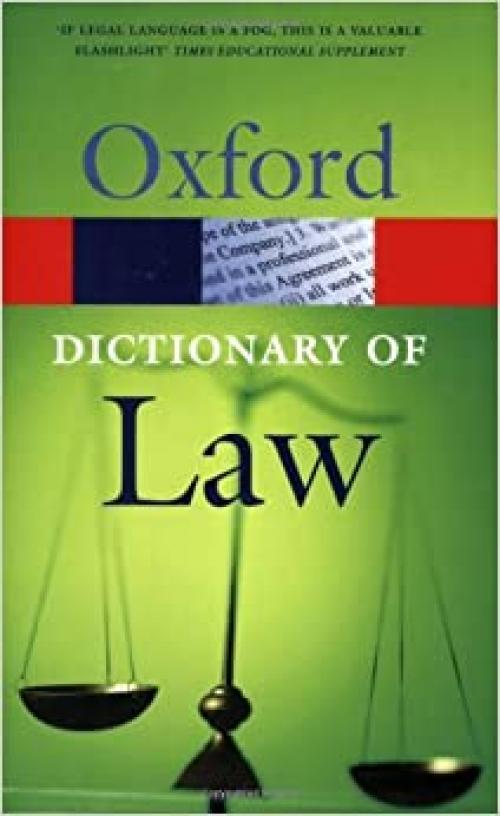  A Dictionary of Law (Oxford Quick Reference) 