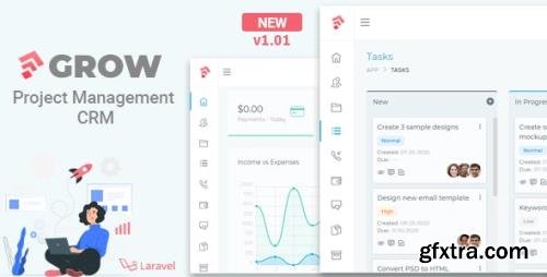 CodeCanyon - Grow v1.01 - Project Management CRM With Invoicing Estimates Leads And Tasks - 28292342