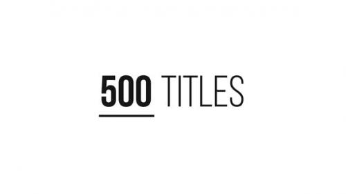 Videohive - 500 Titles Library - 20 Categories