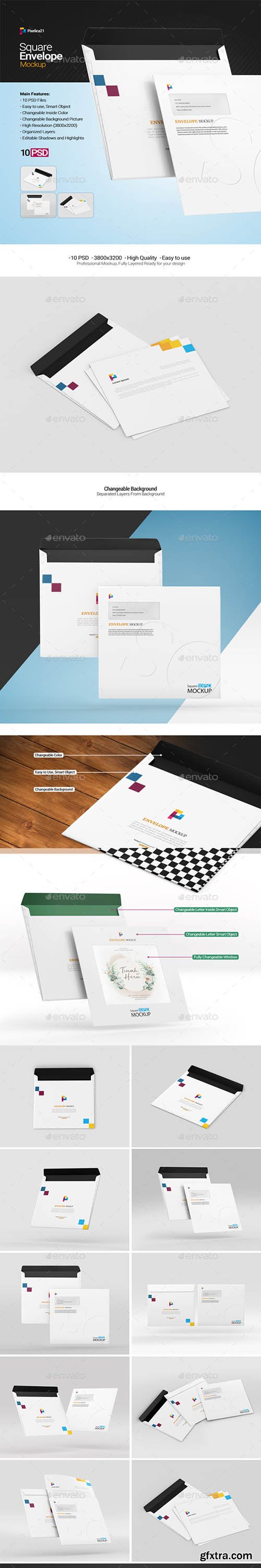 GraphicRiver - Square Envelope Mockup 29507326