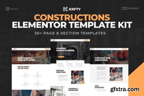 ThemeForest - KRAFTY v1.0.0 - Construction & Industry Elementor Template Kit - 29605361