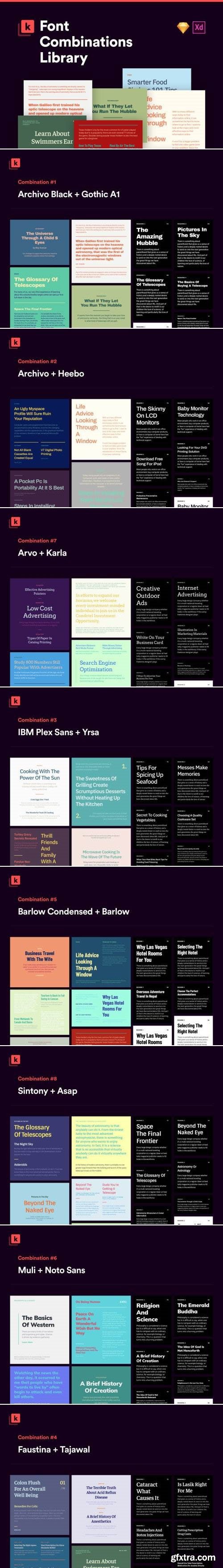 Font Combinations Library v1.1/v1.5