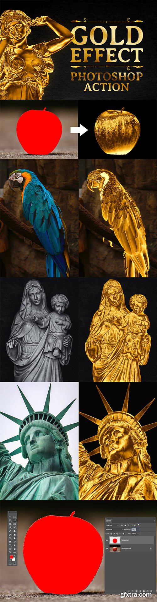 Gold Effect Photoshop Action