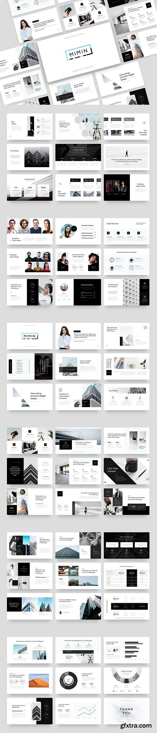 MIMIN - Minimalism Powerpoint, Keynote and Google Slides Template