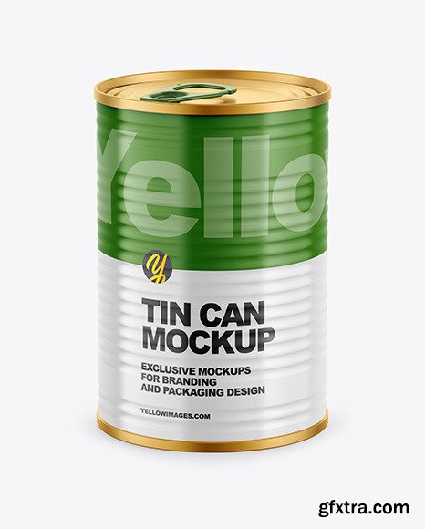 Tin Can w/ Glossy Finish Mockup 70583