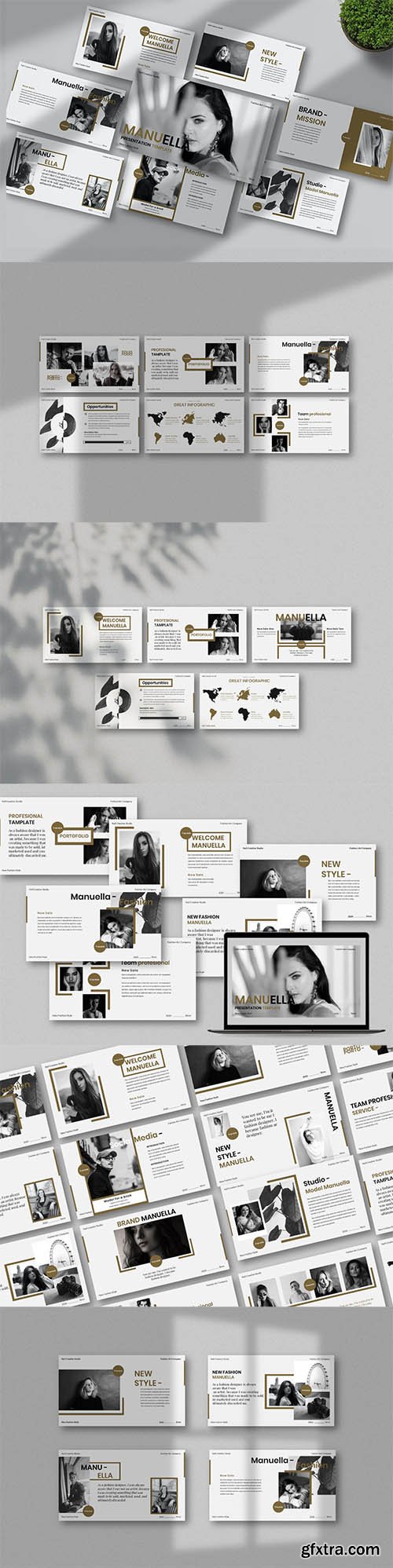 Manuella Creative Powerpoint, Keynote and Google Slides Template