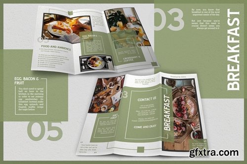 Elegant Brush Breakfast Menu - Brochure