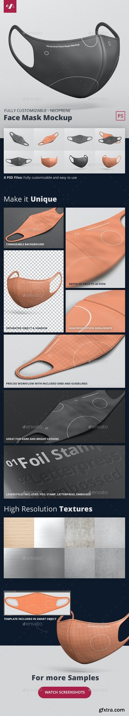 GraphicRiver - Face Mask Mockup Neoprene 29520031