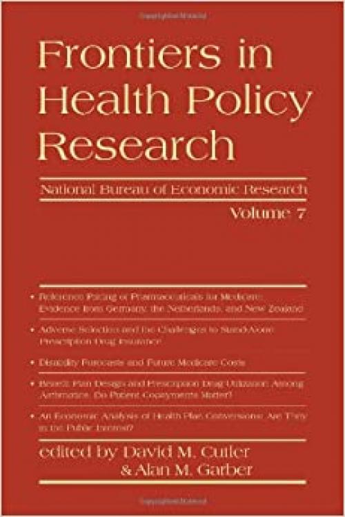  Frontiers in Health Policy Research (Volume 7) 